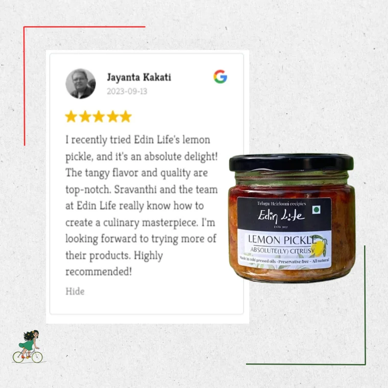 Customer review of Lemon Pickle